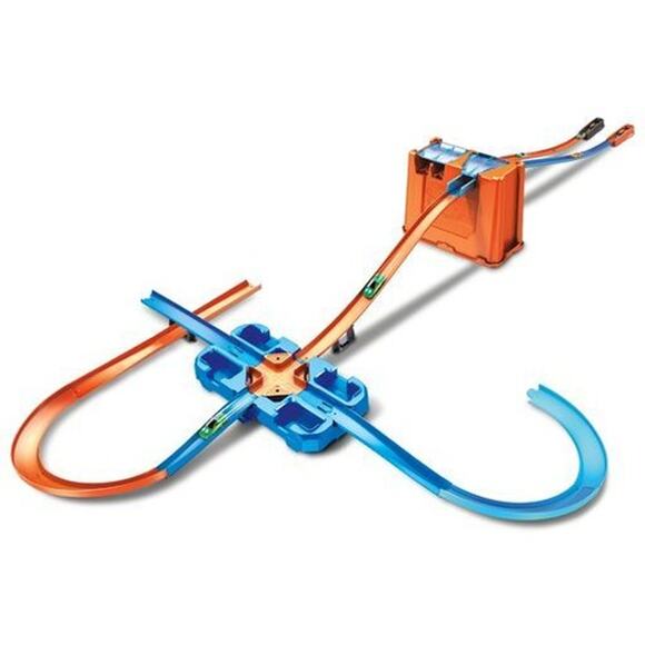 NWT Mattel Hot Wheels Track Builder Deluxe Stunt Box Playset w/ Car – 25 Pieces - Picture 3 of 5